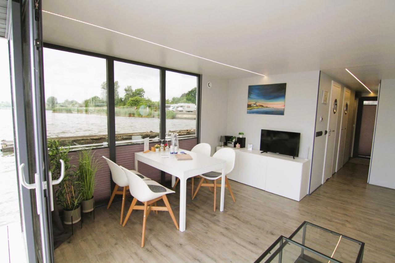 Hausboot Fjord Nordstern Mit Dachterrasse In Schleswig Hotell Exteriör bild